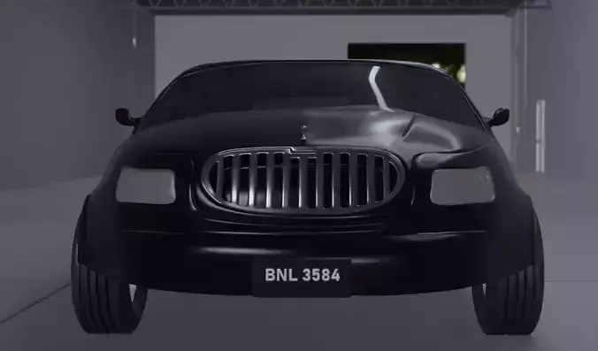 Black Limo 3D model 6