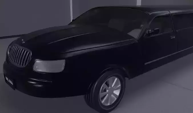 Black Limo 3D model 5