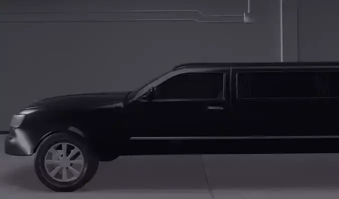 Black Limo 3D model 3