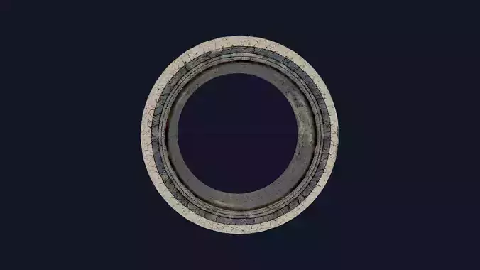 Old Vehicle Tyre 3D model 6