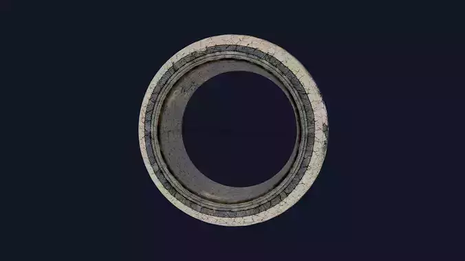Old Vehicle Tyre 3D model 7