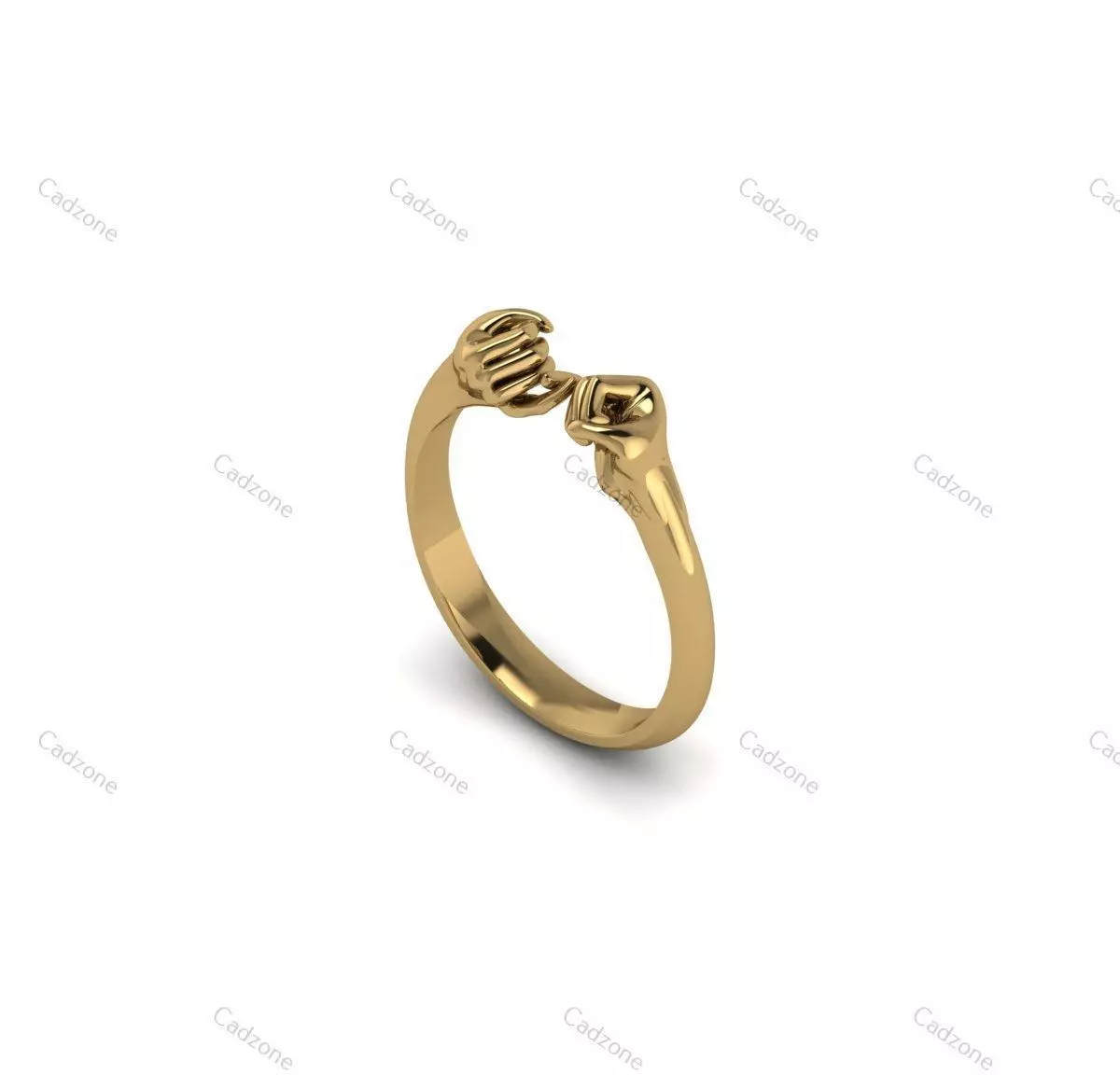 Hand Promise Ring-3D CAD Model 3D print model