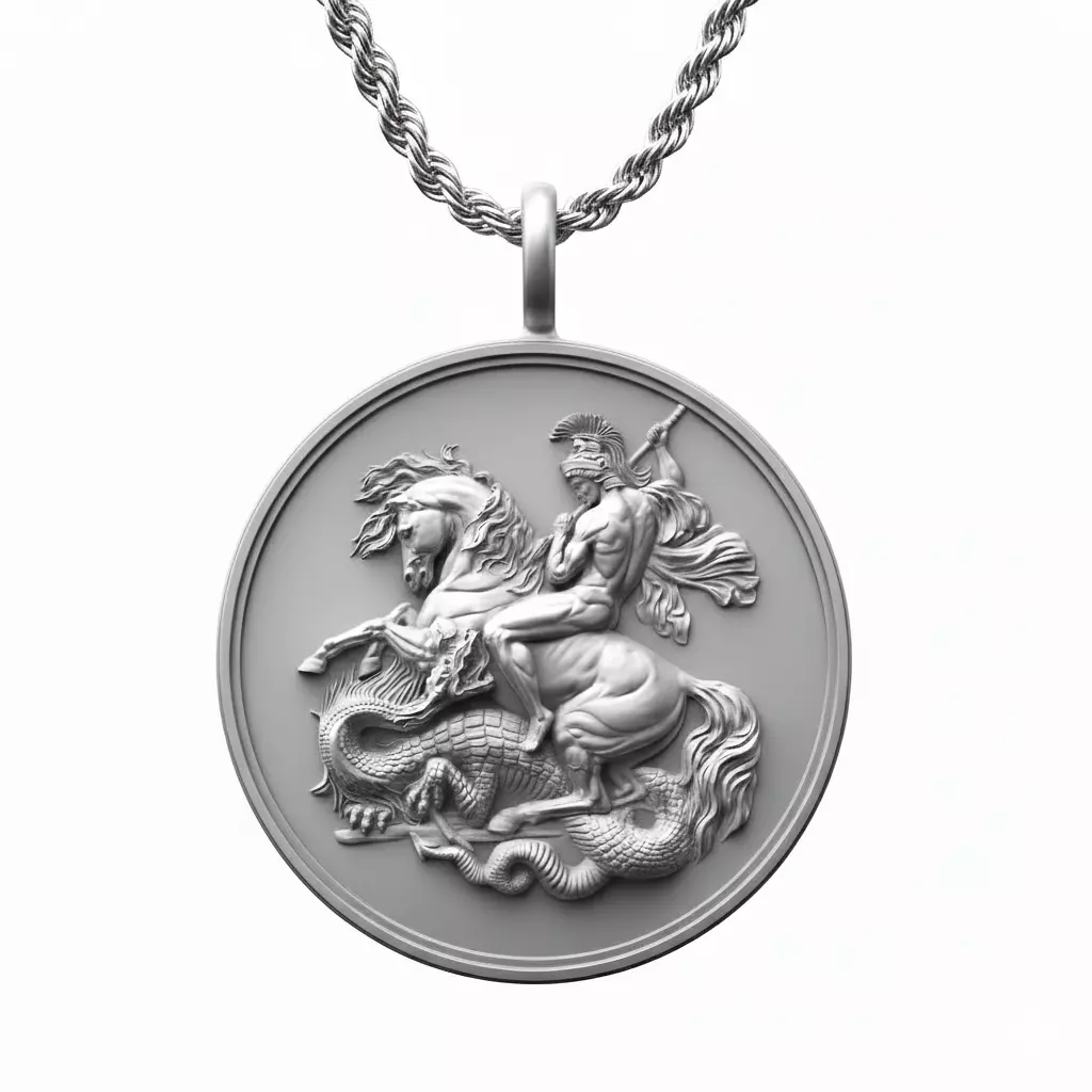 Pendant Saint George and the Dragon Pendant Saint George 3D print model