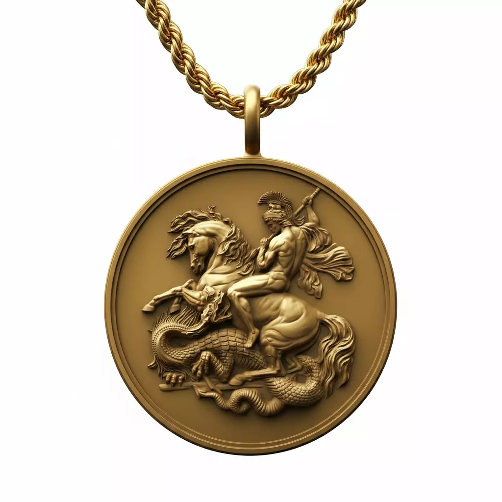 Pendant Saint George and the Dragon Pendant Saint George 3D print model