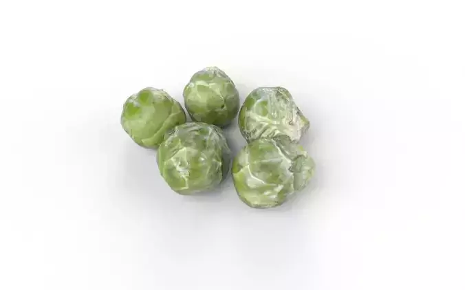 Brussels Sprouts Set02 Low-poly 3D model 4