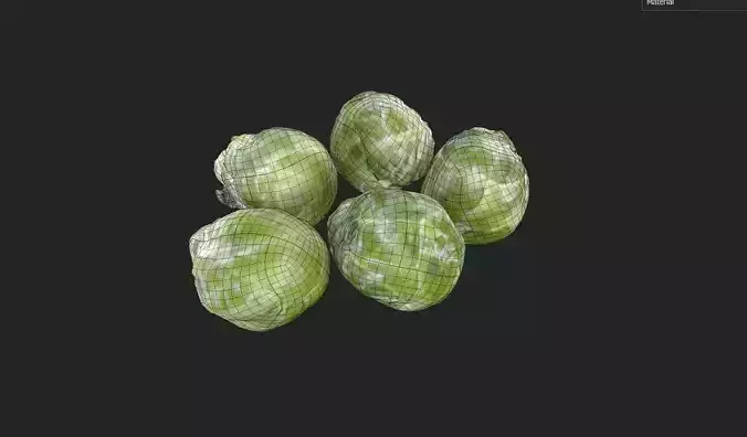 Brussels Sprouts Set02 Low-poly 3D model 2