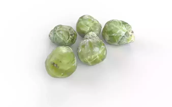 Brussels Sprouts Set03 Low-poly 3D model