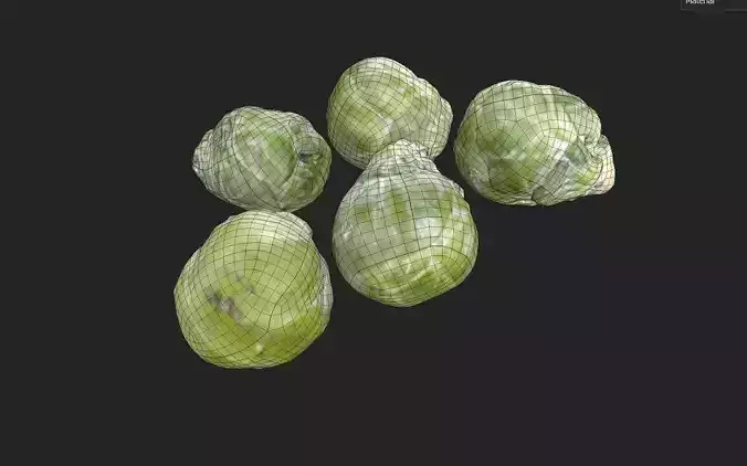 Brussels Sprouts Set03 Low-poly 3D model 2