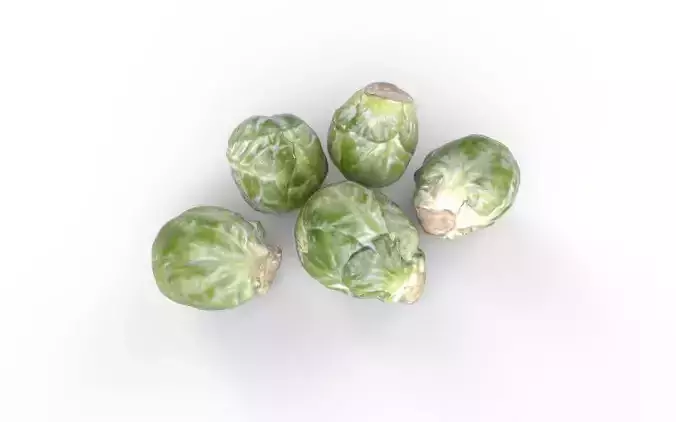 Brussels Sprouts Set04 Low-poly 3D model