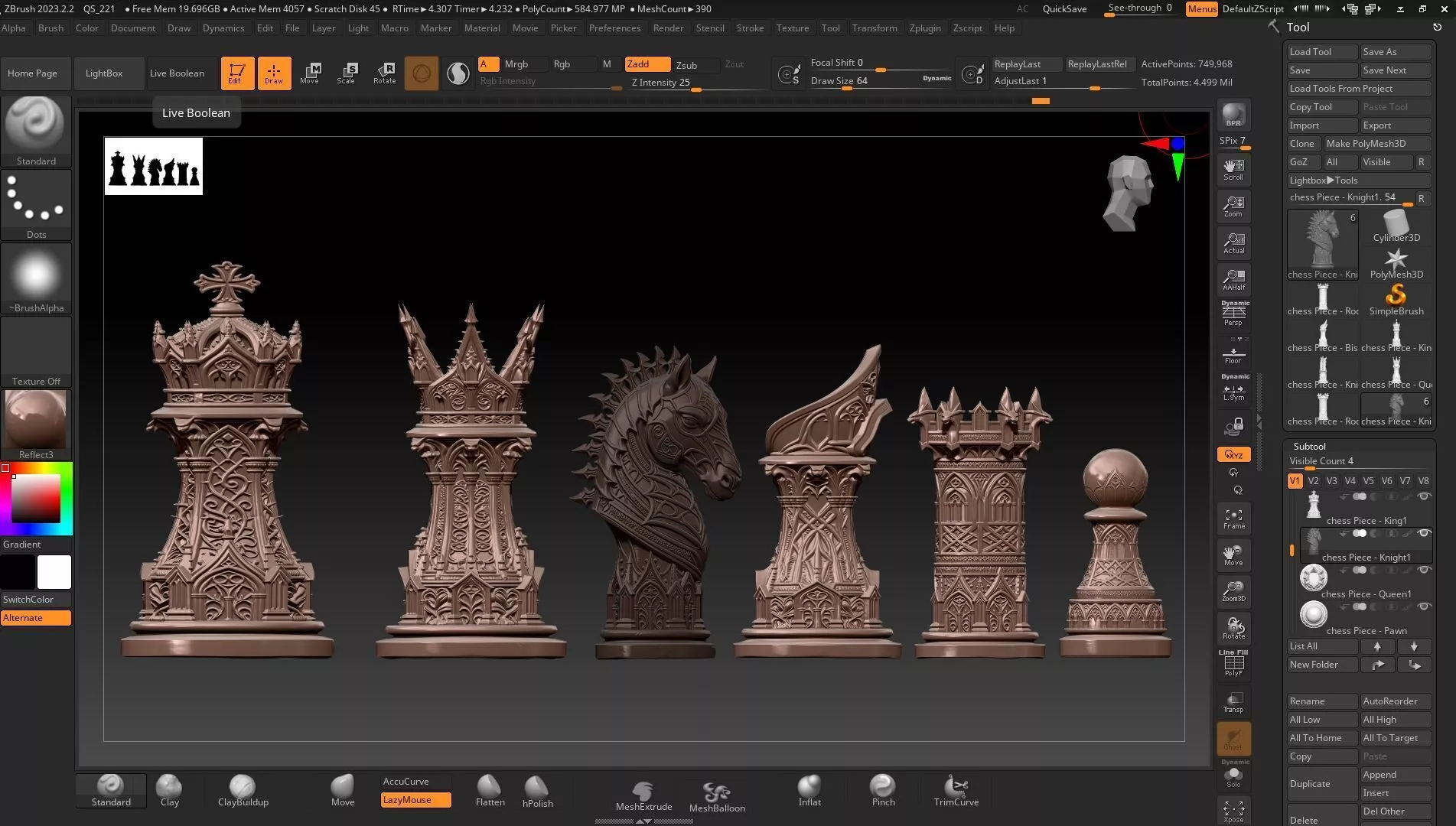 Royal Chess Set Premium STL Collection 3D print model