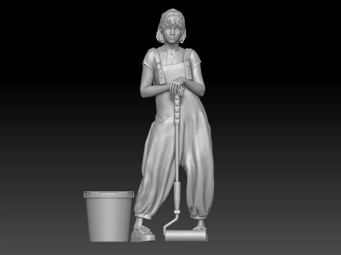graffiti artist girl 3 3D print model