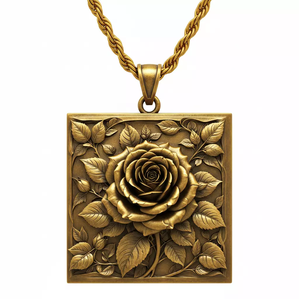 Pendant Rose Pendant Flower Pendant Nature Pendant 3D print model