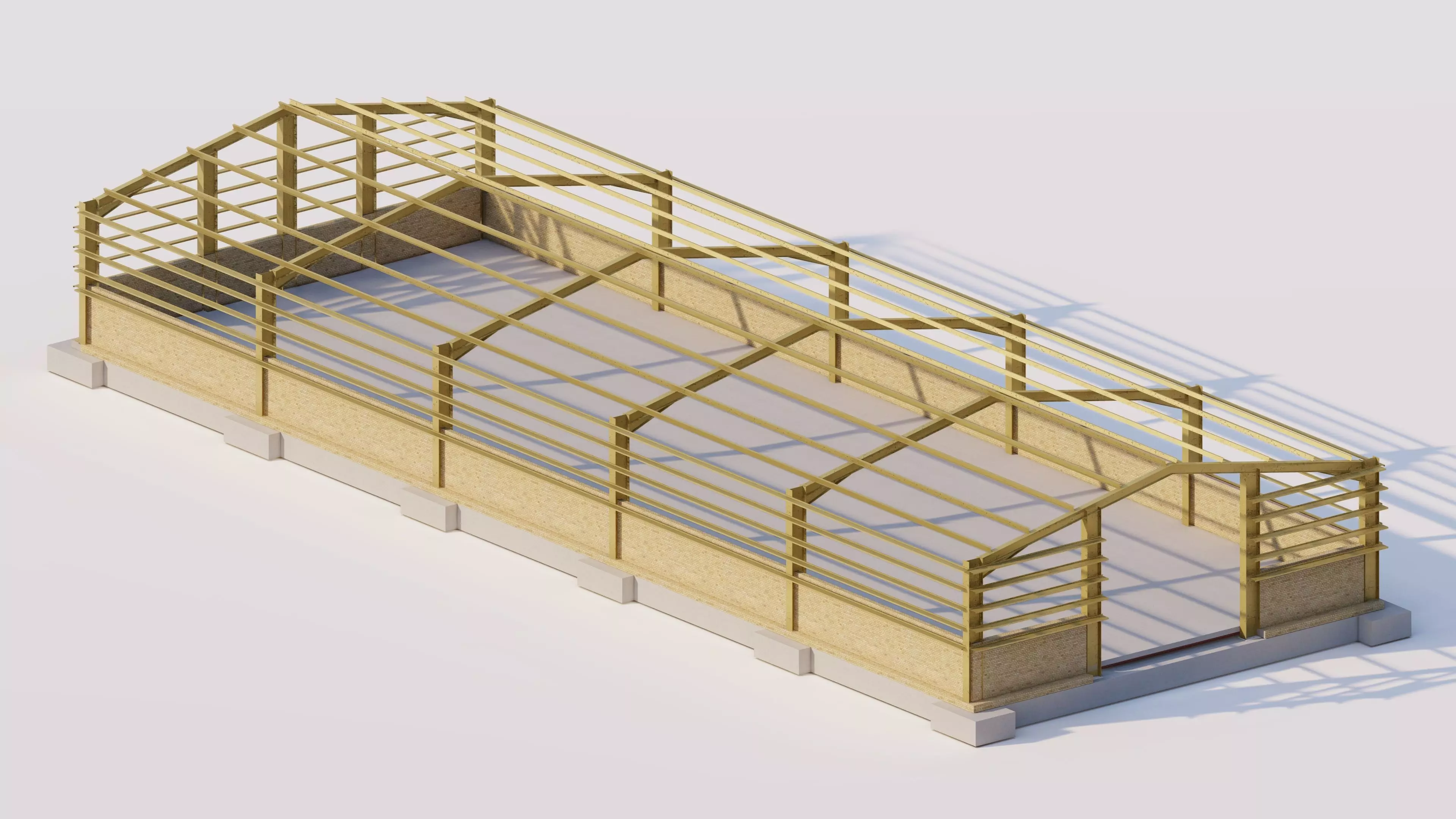 Structural engineering of Metal frame buildings 3D model