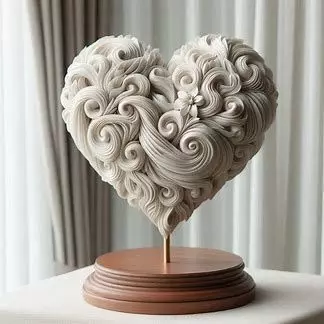 Pendant Heart Pendant 3d Heart Art 3D print model