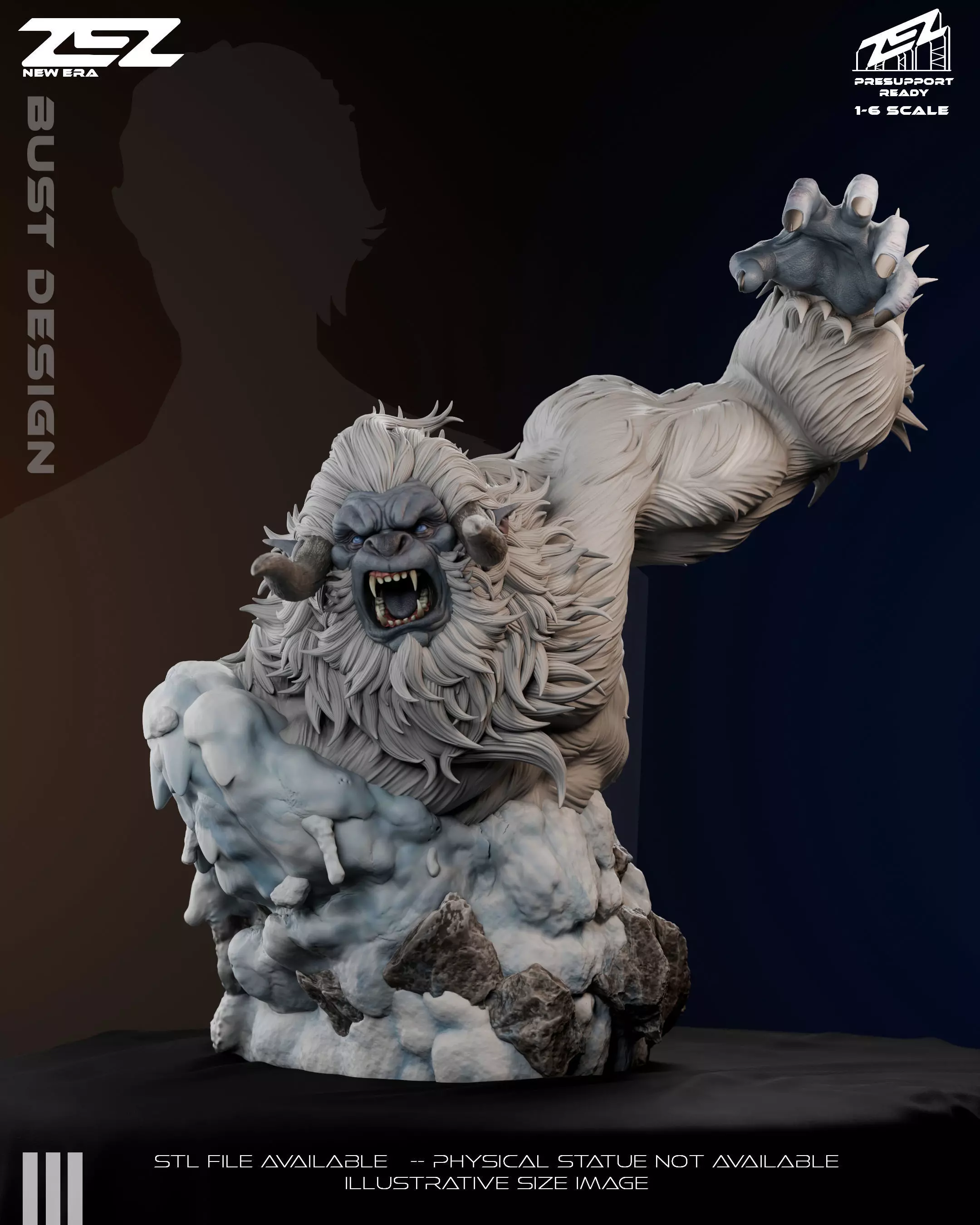 YETI ZEZ BUST 3D print model
