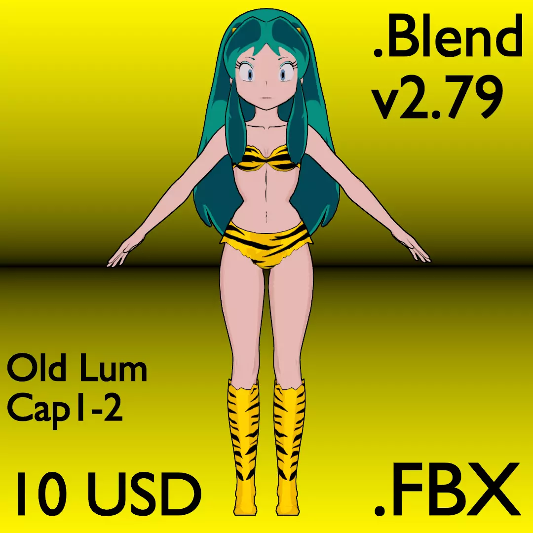 Lum urusei yatsura 3d cap 1-2 3D model
