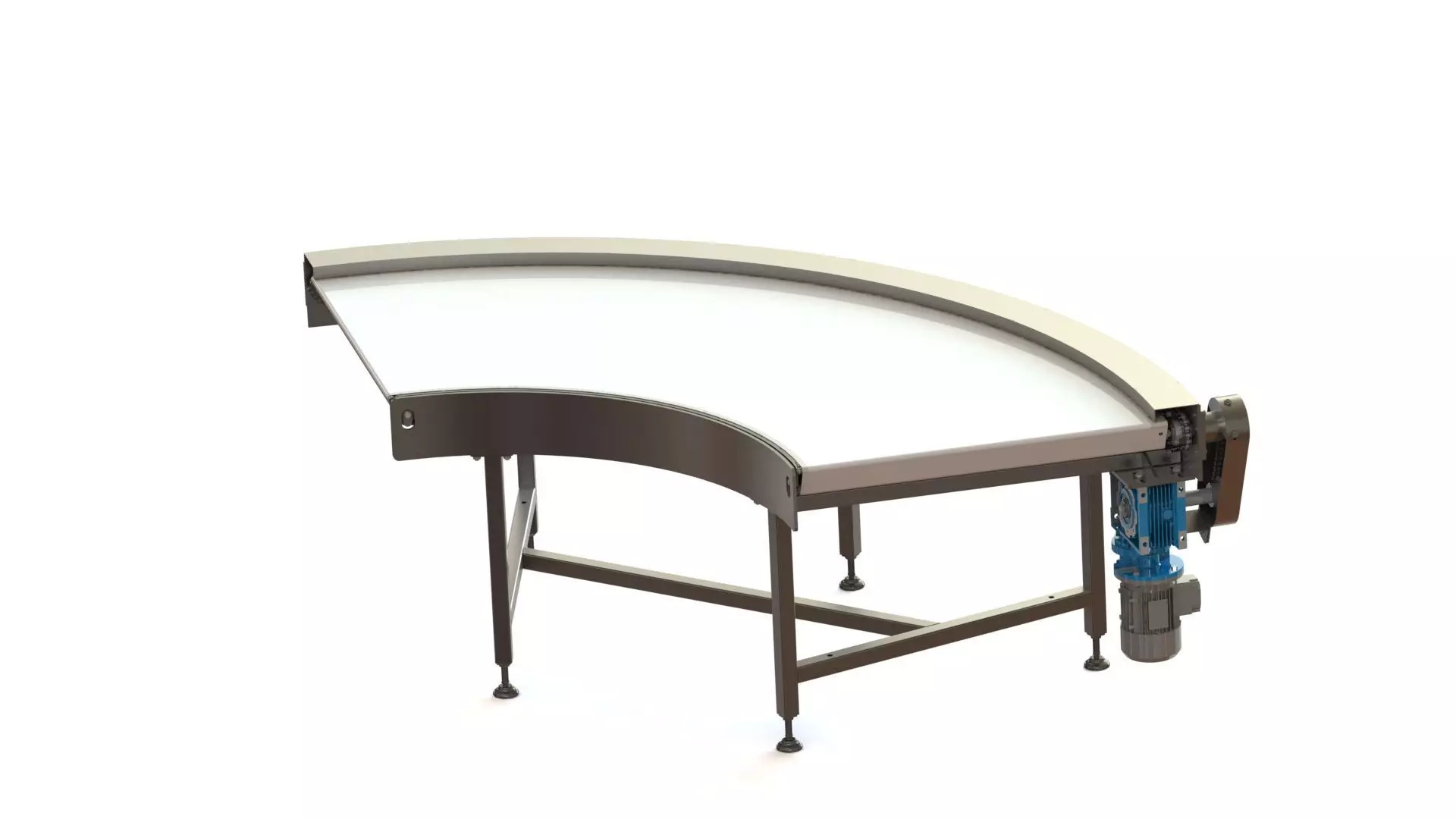 90 Degree Turning Belt Conveyor 800mm Industrial CAD Model 3D model