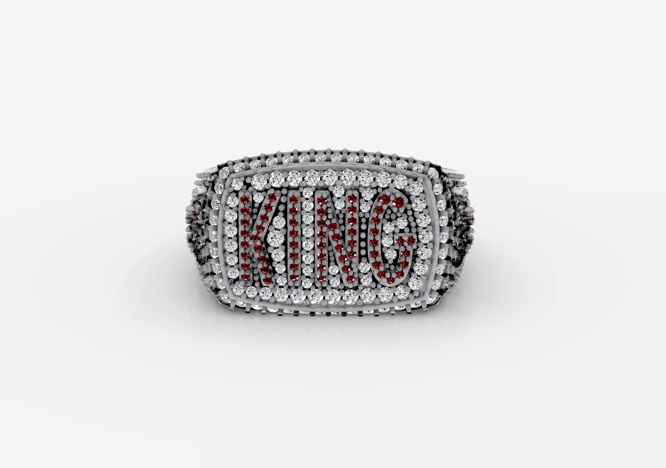 KING CROWN RING 3D print model