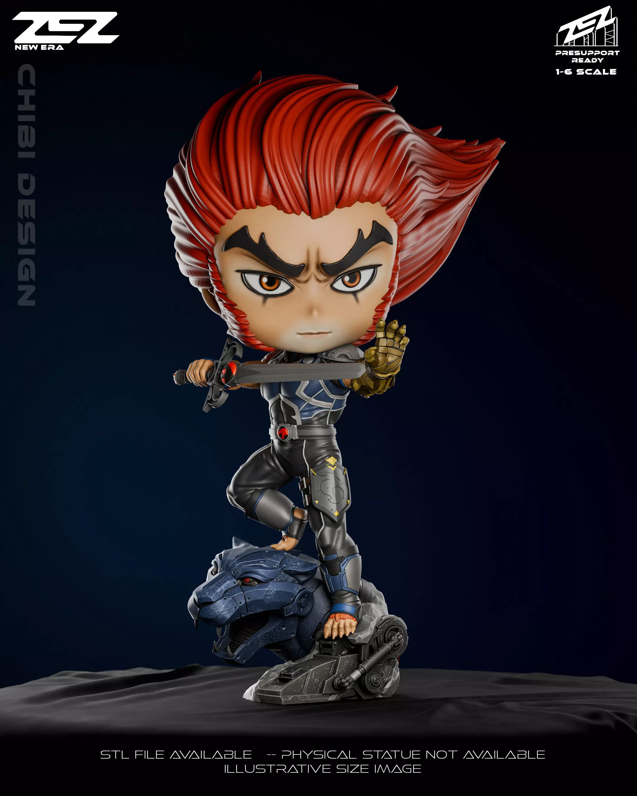 LION O ZEZ CHIBI 3D print model