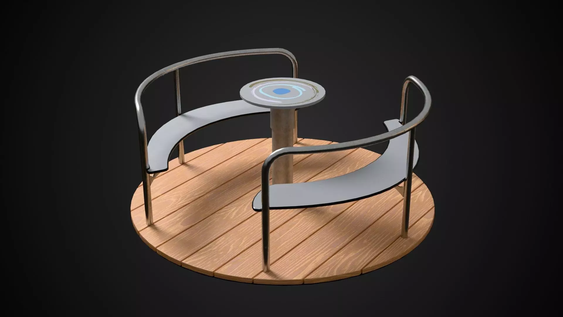 Merry Go Round Low-poly 3D model