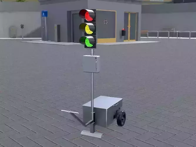 Mobile Construction Site Traffic Light WIP-2