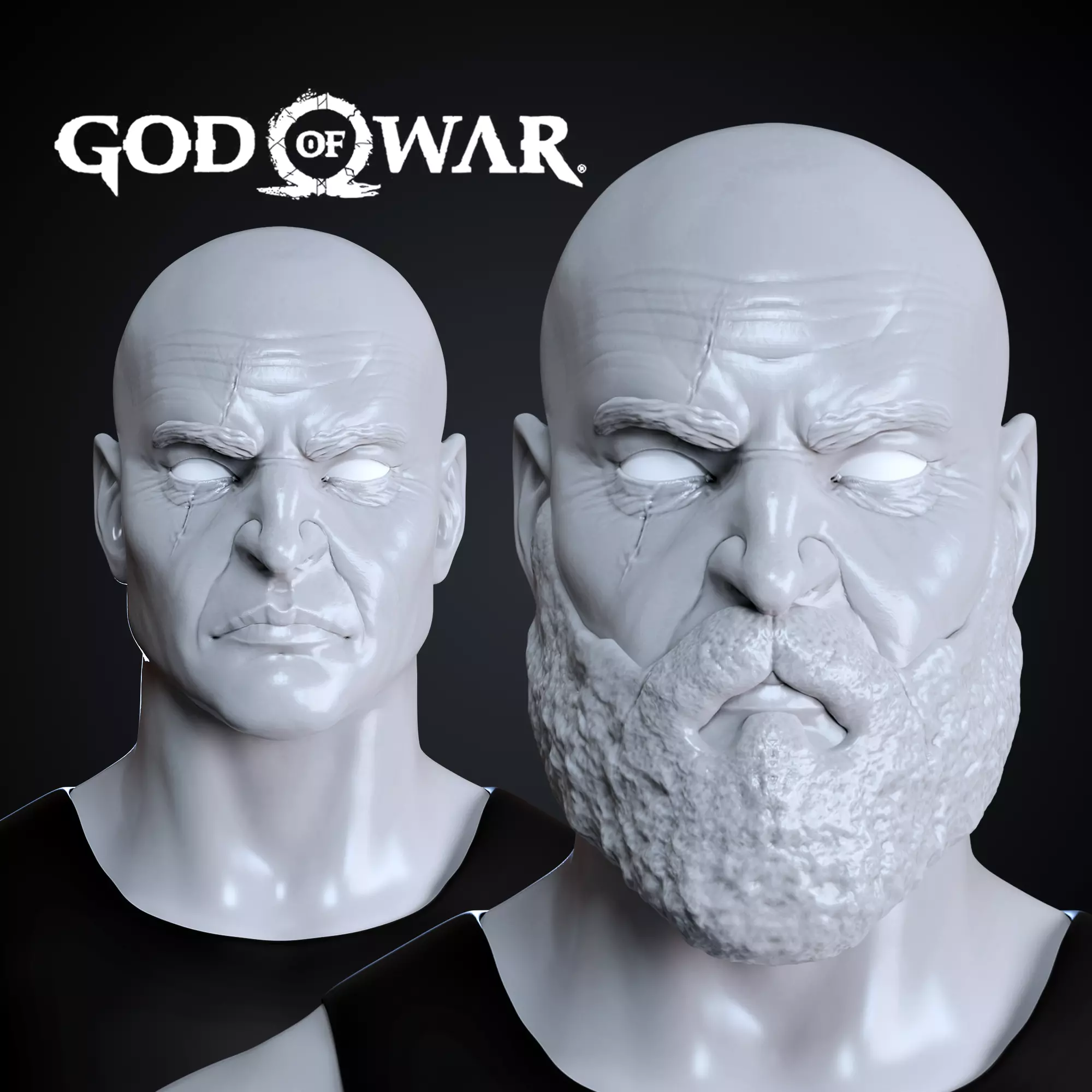 Kratos God of War Statue STL - Print 3D Model 3D print model