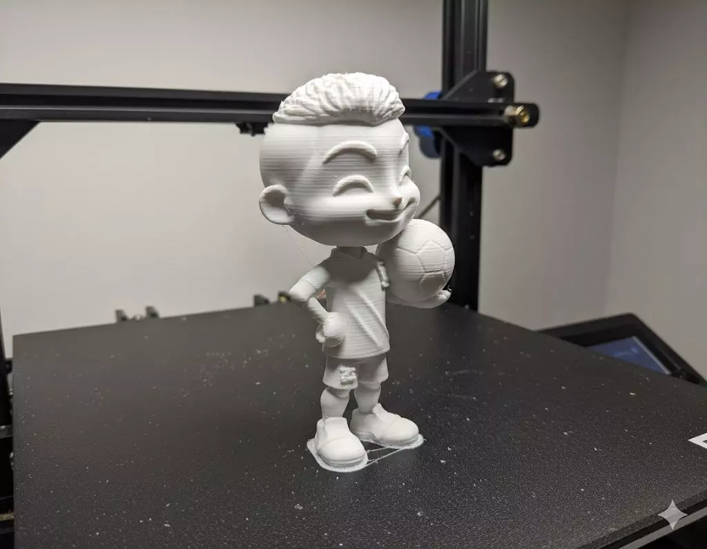 3d Cute Cartoon Footballer Boy Free 3D print model