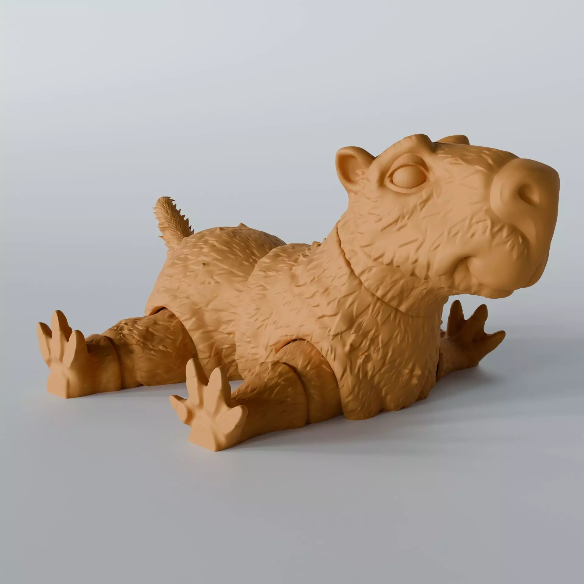 Cute Capybara Toy 3D model