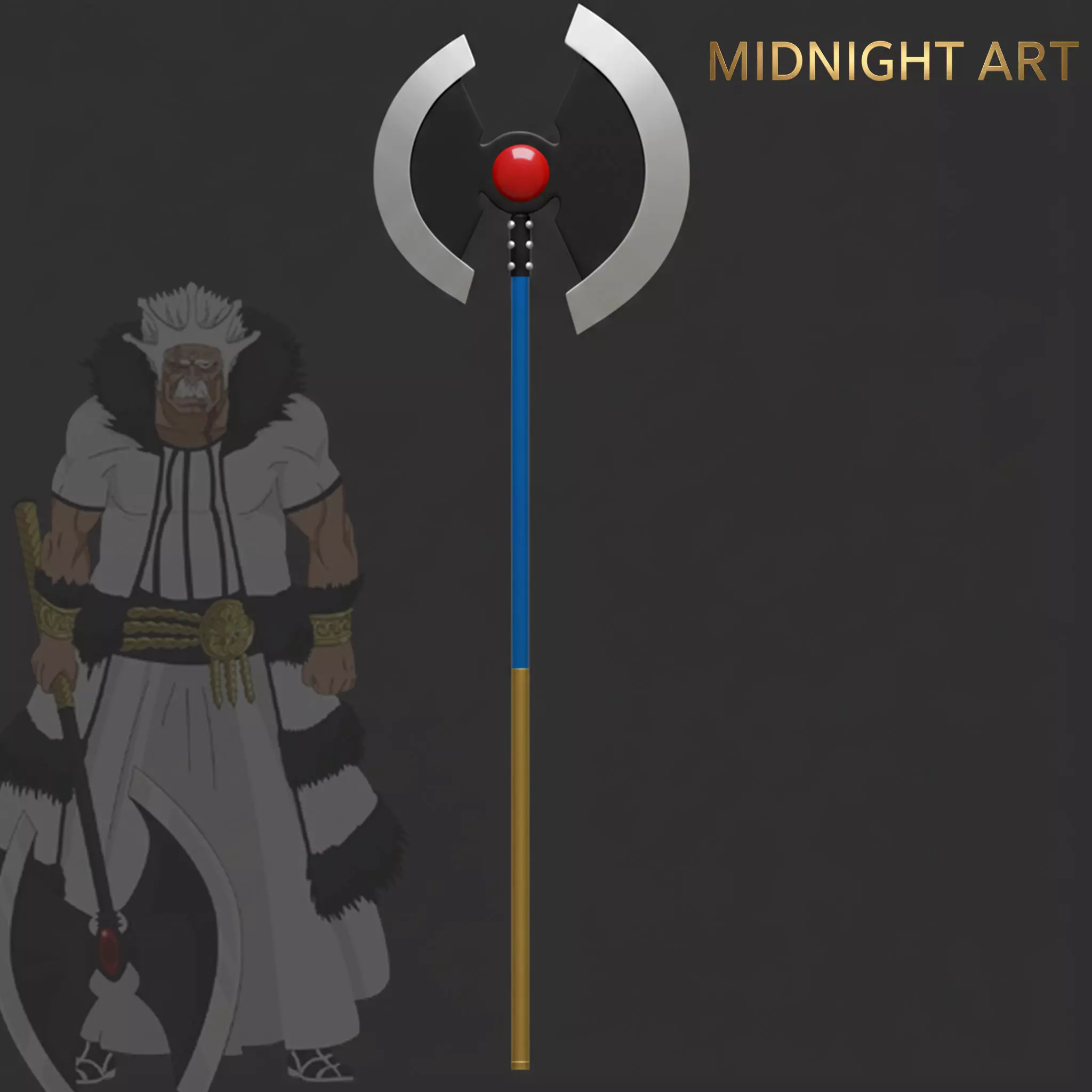 Gemini said Baraggan s Arrogante Espada Axe 3D print model