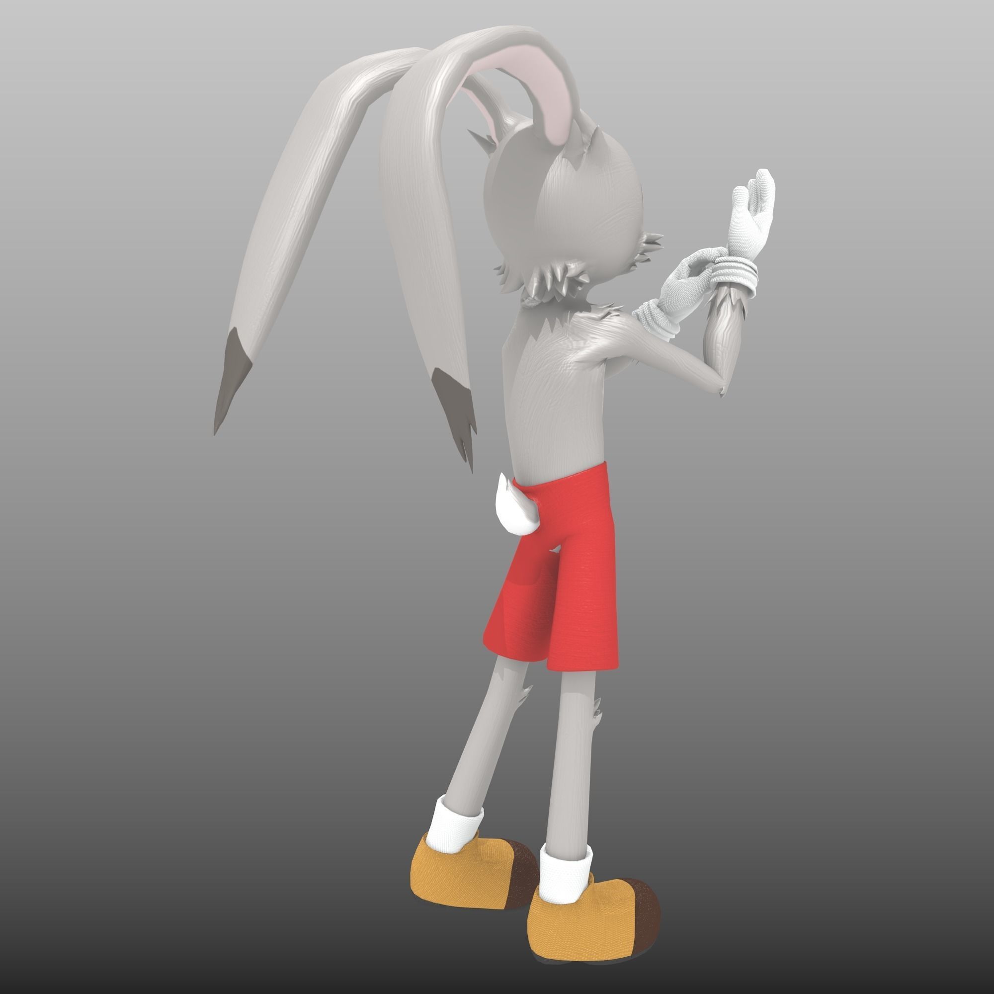 RoyRabbit - Cartoon Animal Character Low-poly 3D model_2