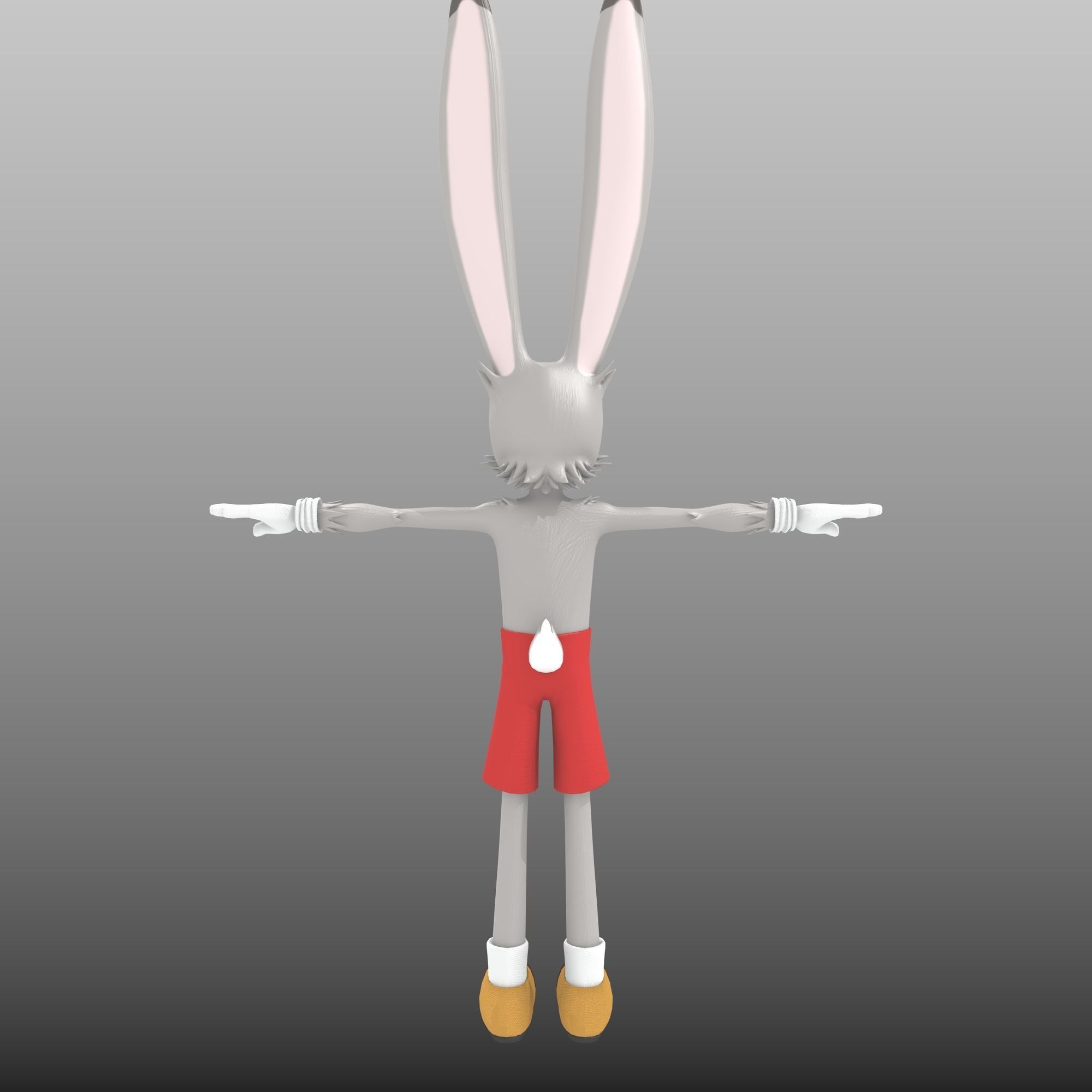 RoyRabbit - Cartoon Animal Character Low-poly 3D model_6