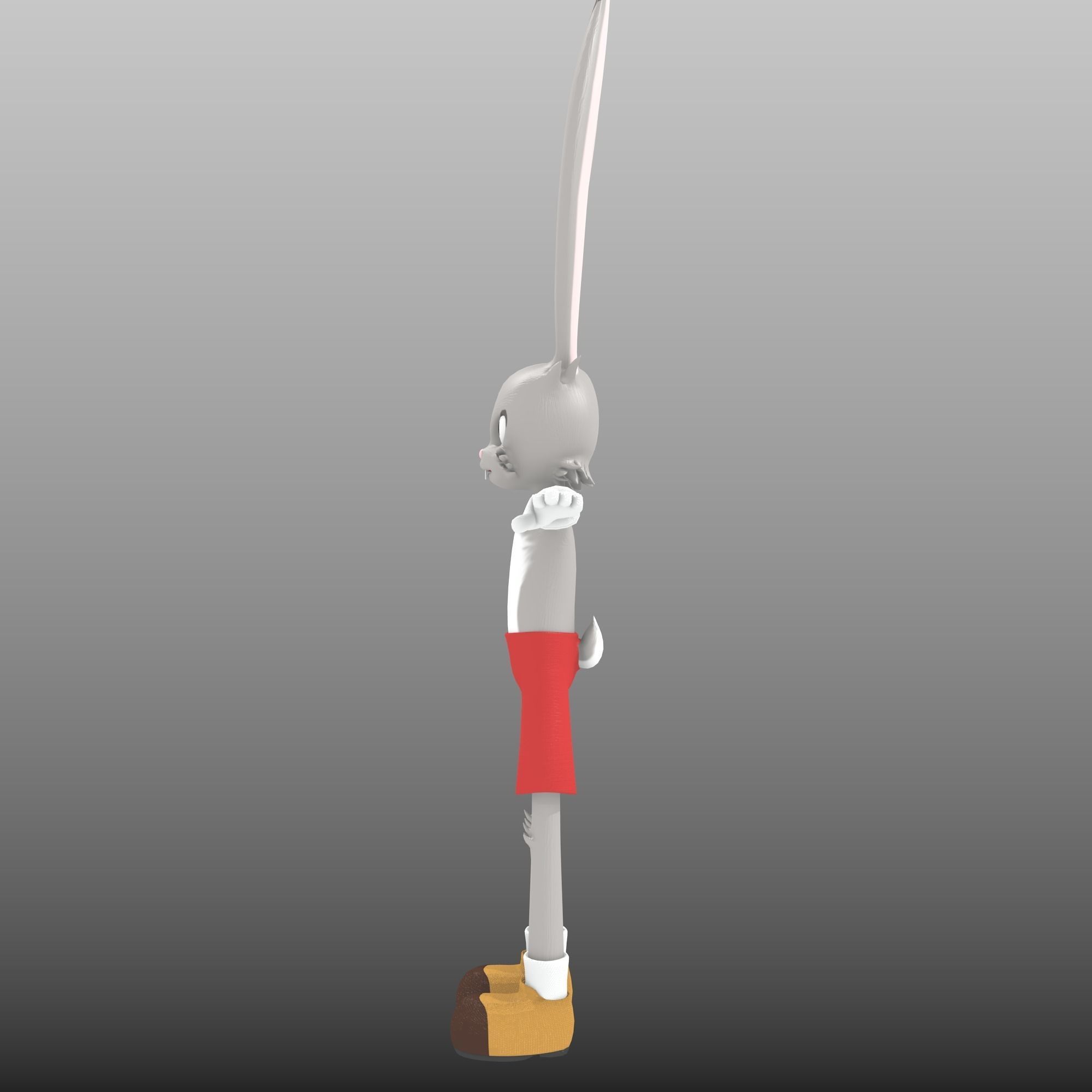 RoyRabbit - Cartoon Animal Character Low-poly 3D model_5