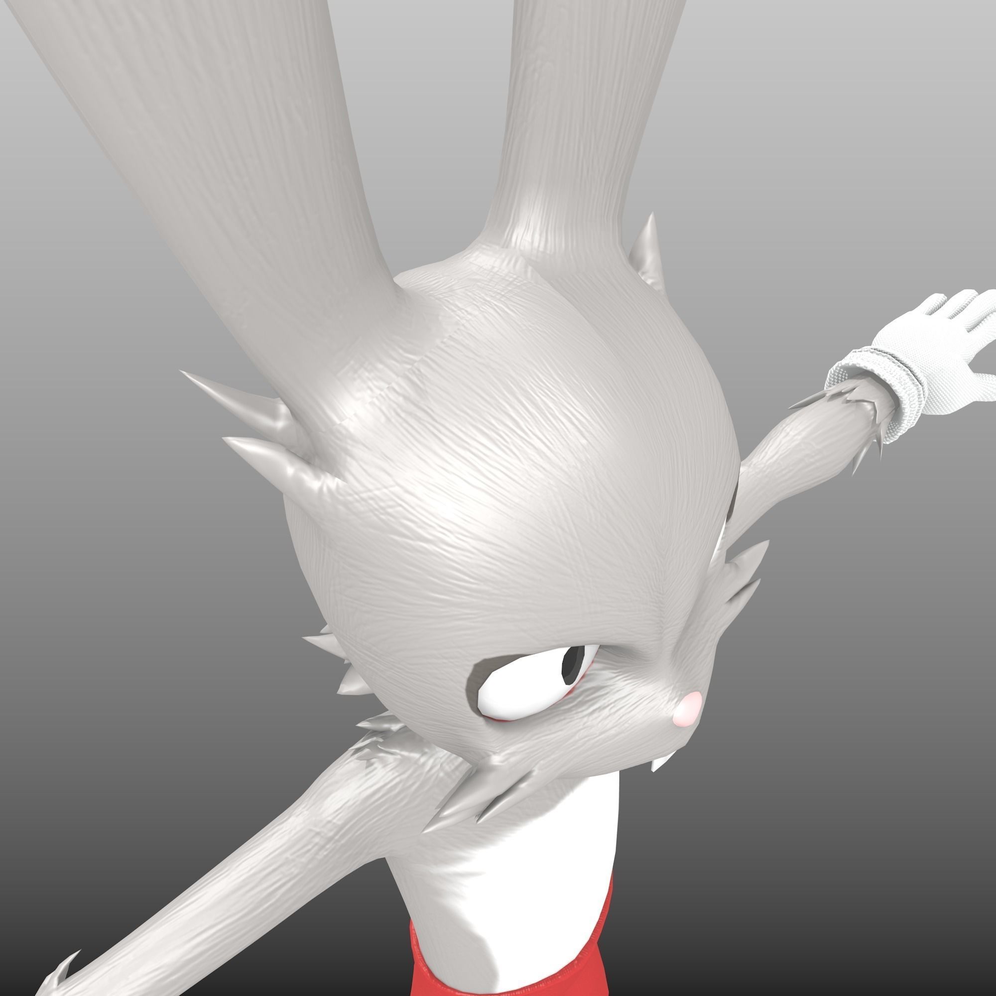 RoyRabbit - Cartoon Animal Character Low-poly 3D model_7