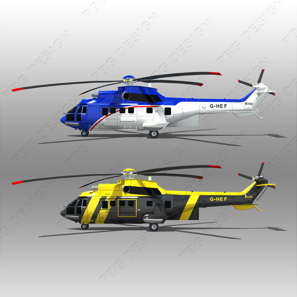 Aerospatiale 33L2 Low-poly 3D model_3