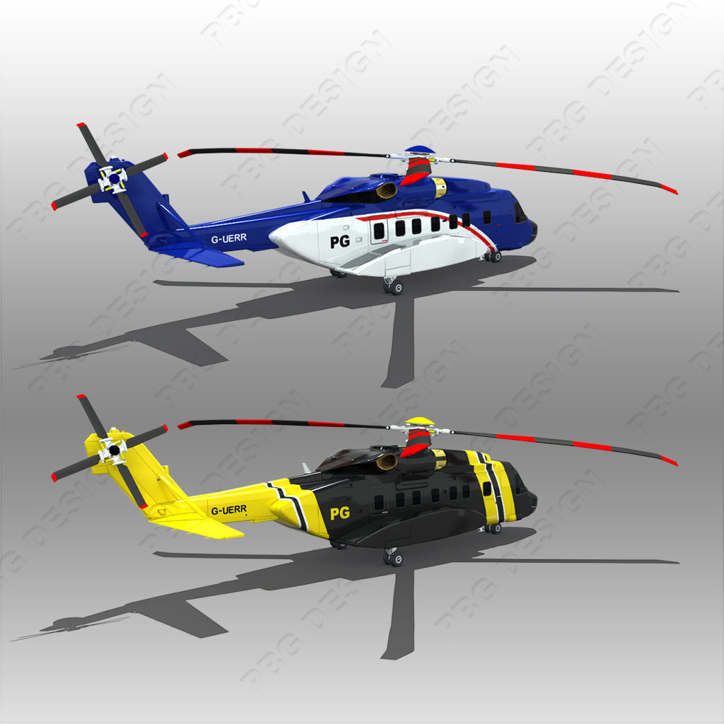 Sikorsky S-92 Low-poly 3D model_2