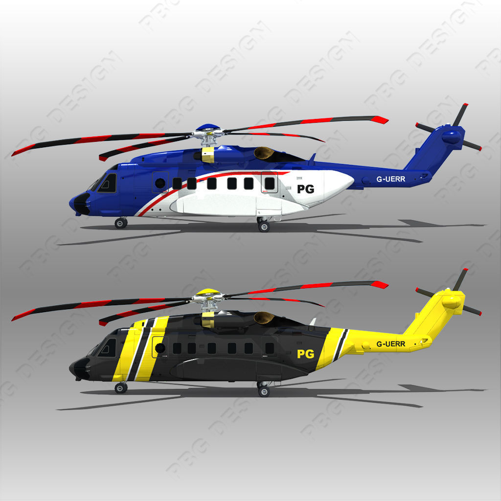 Sikorsky S-92 Low-poly 3D model_3