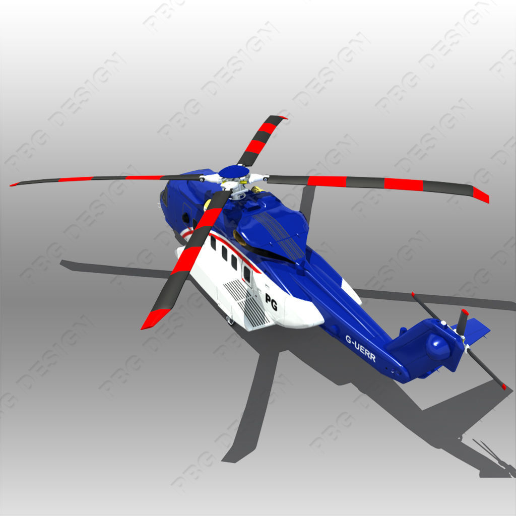 Sikorsky S-92 Low-poly 3D model_6