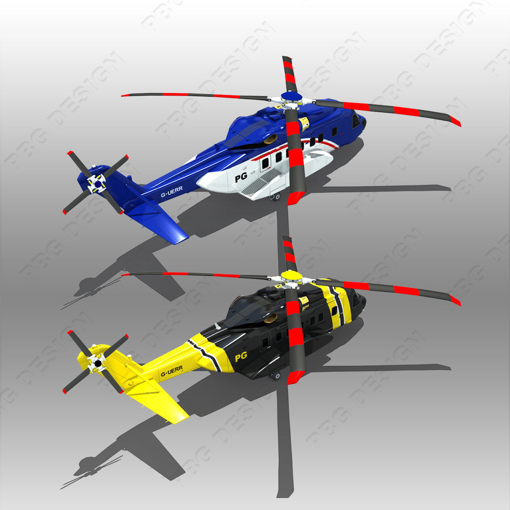 Sikorsky S-92 Low-poly 3D model_5