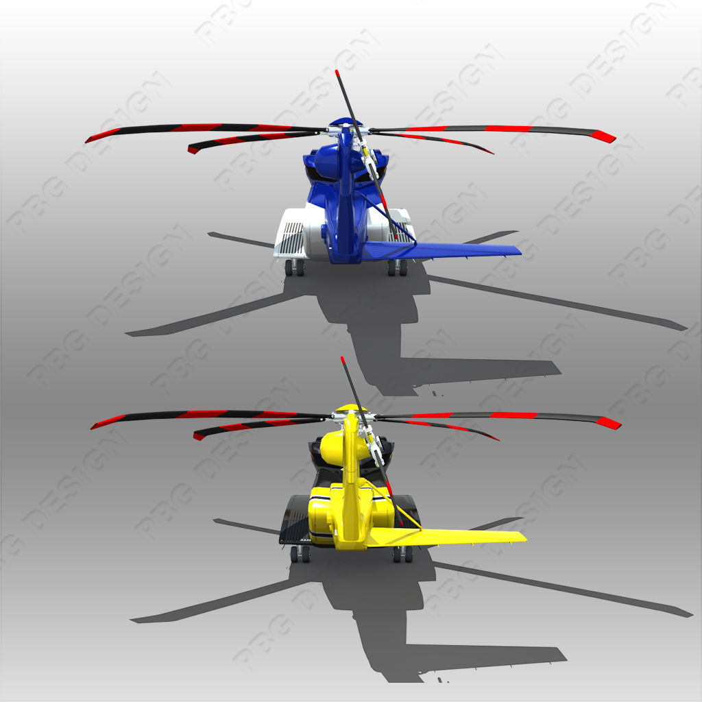 Sikorsky S-92 Low-poly 3D model_1