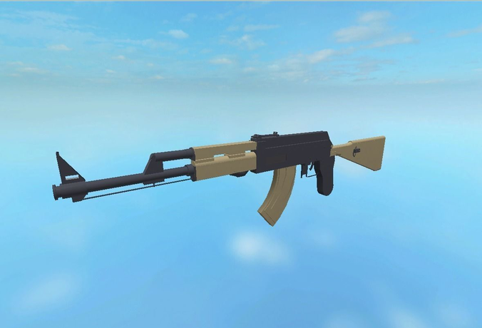 AK-47 Texture less Low Poly Low-poly 3D model