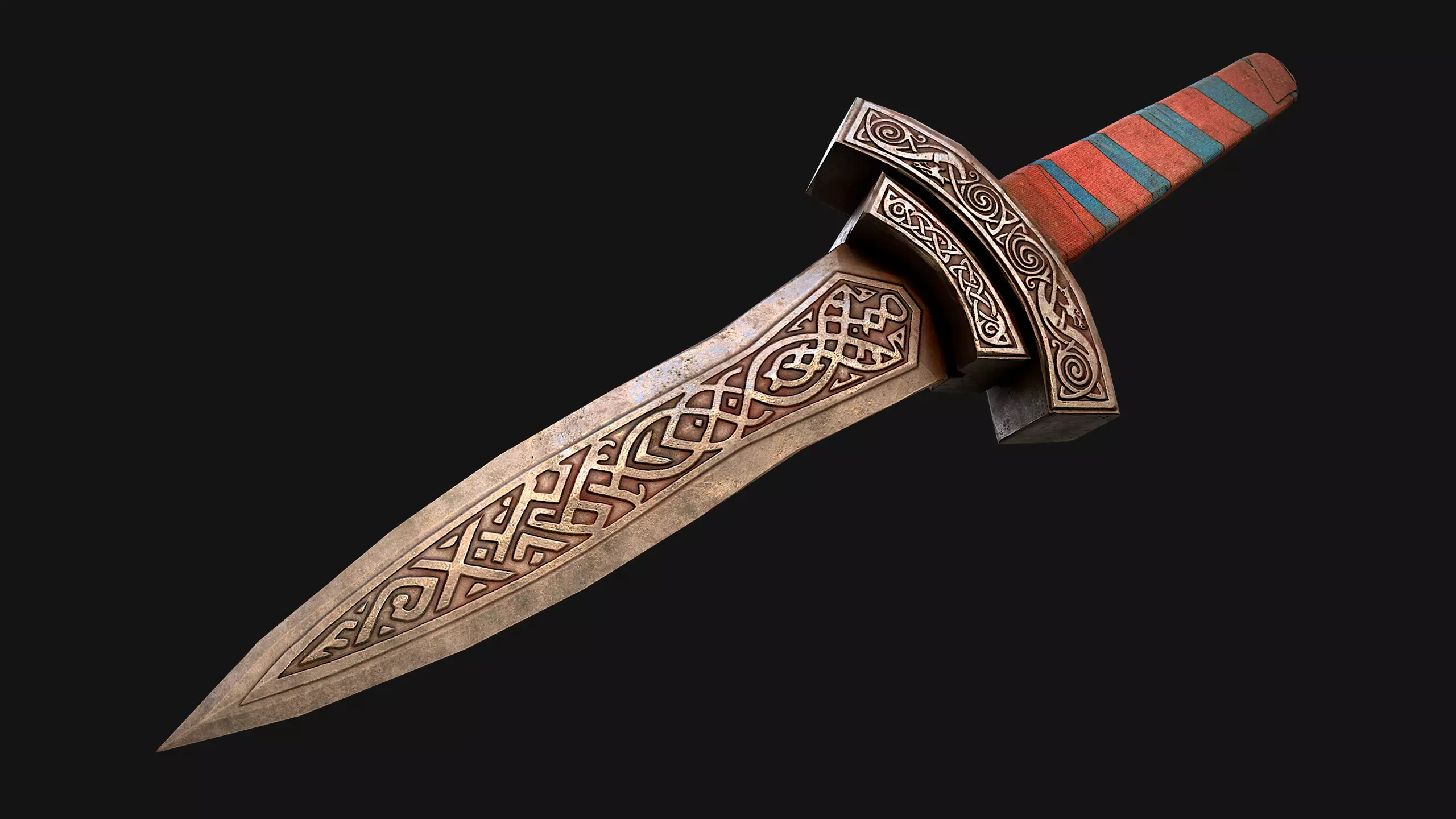 Medieval Dagger Sword Knife Robber Weapon Low-poly 3D model