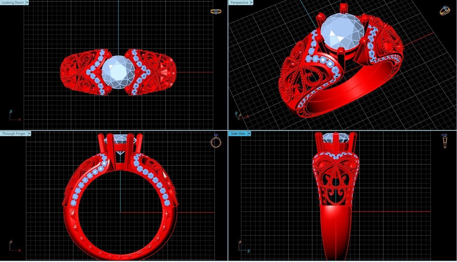 Ring T00012 3D print model_2