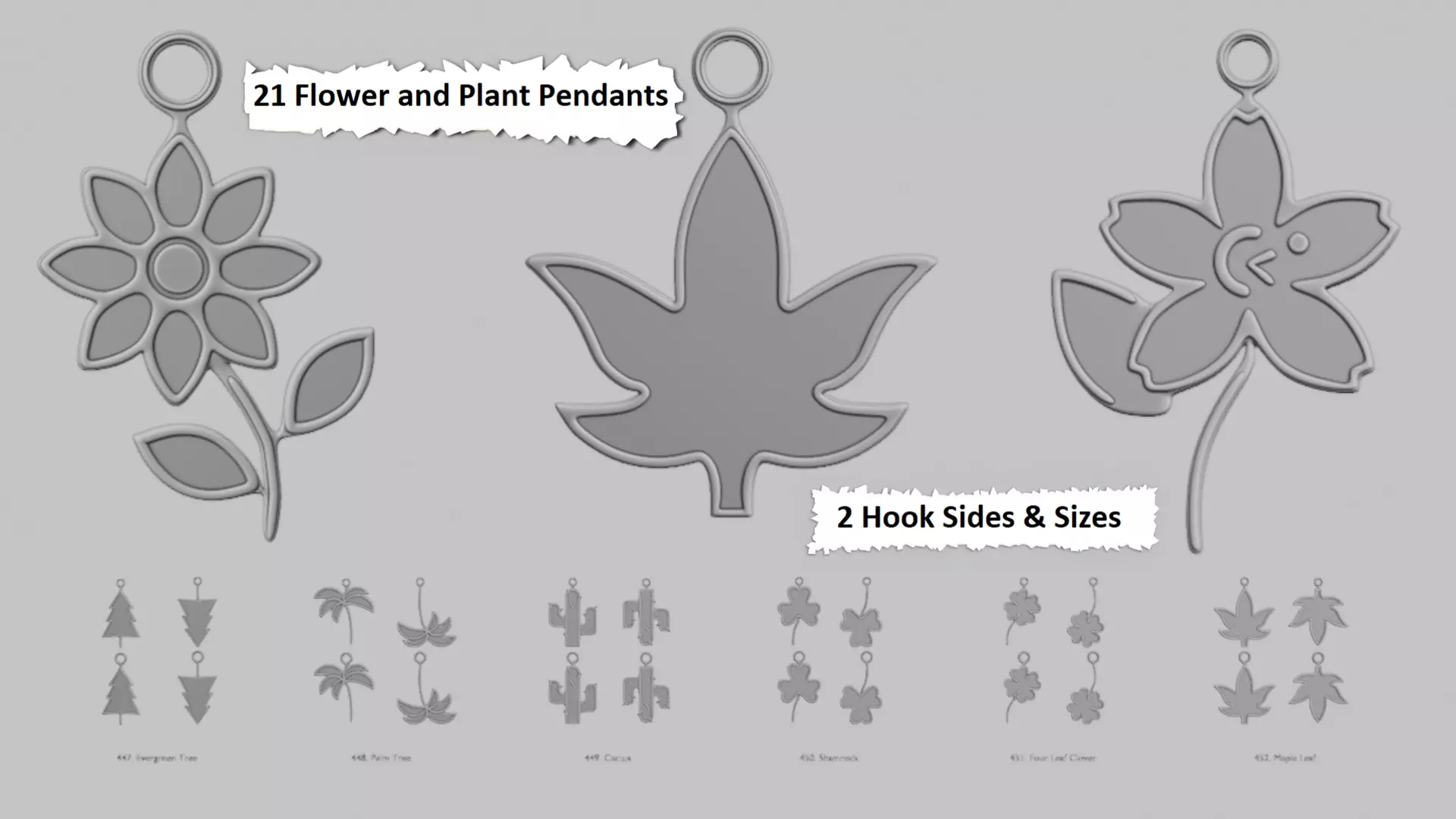 Flowers and Plants Pendants Low-poly 3D model