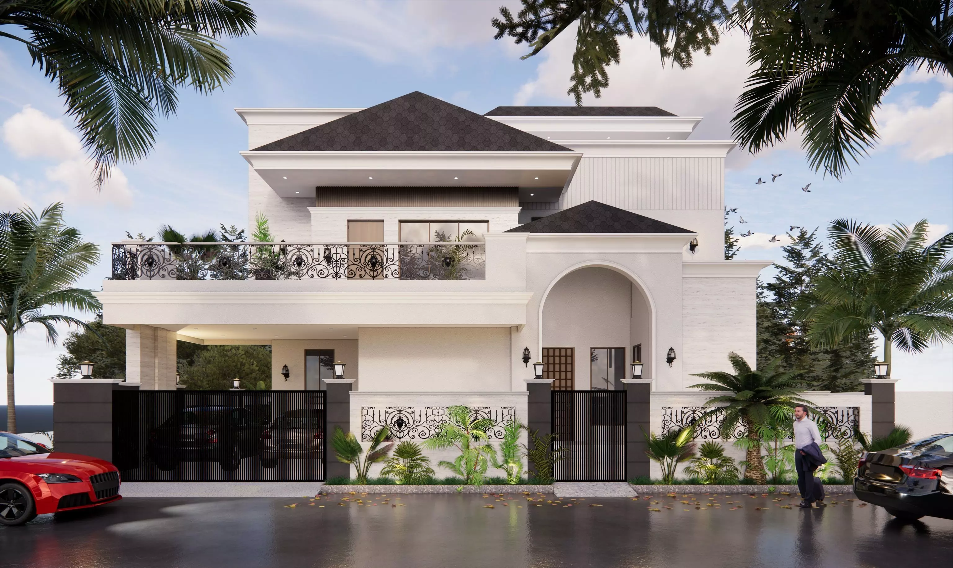 NEO Classic Luxurious Modern House High-Quality Architectural 3D model