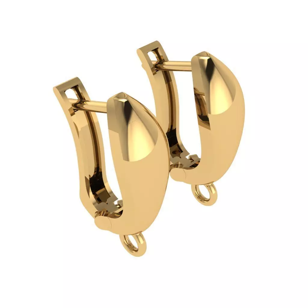 Leverback Earring Clasp 3D print model