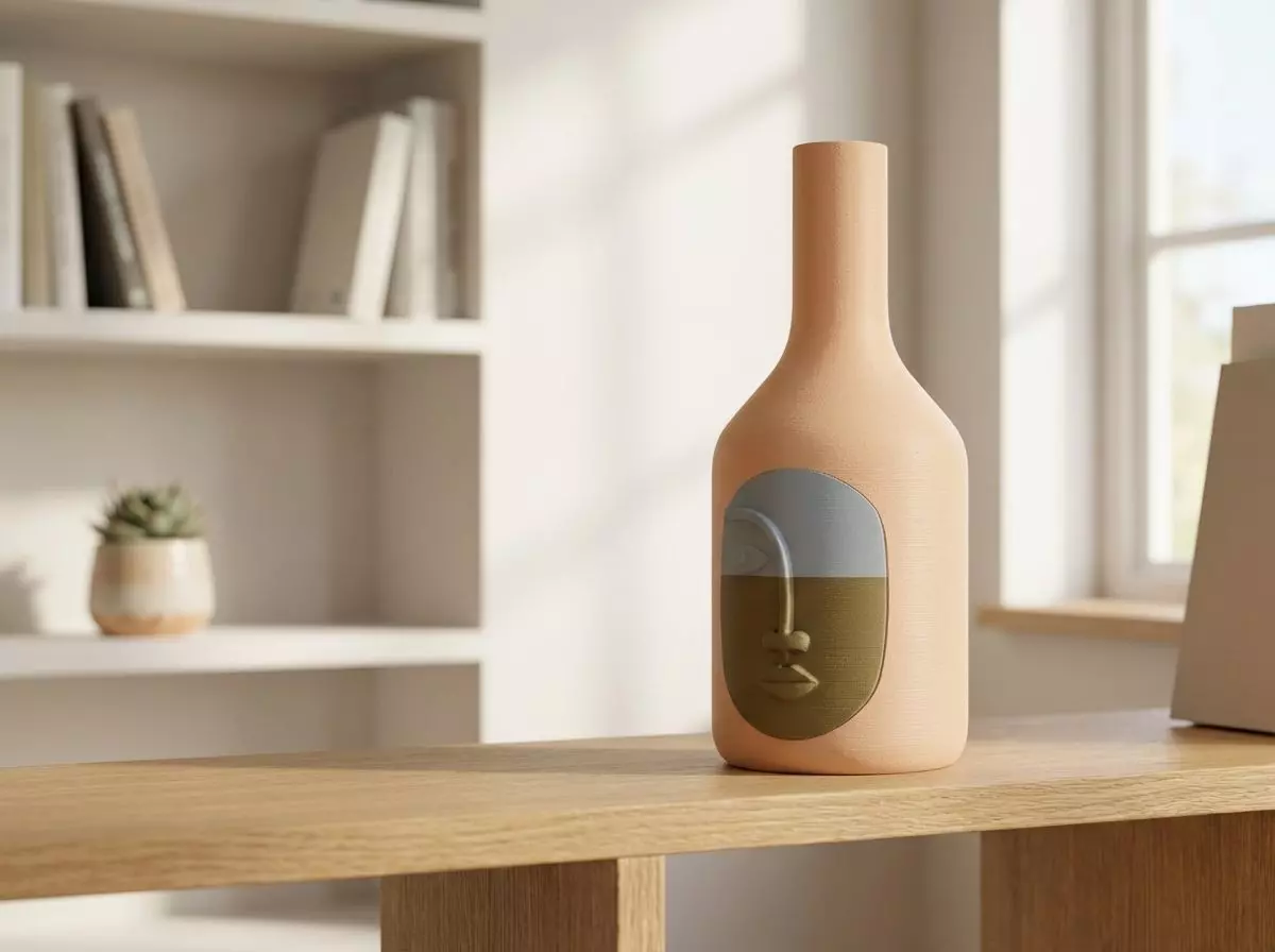 Horizon Face Bottle Vase - Modern Decor Free 3D print model