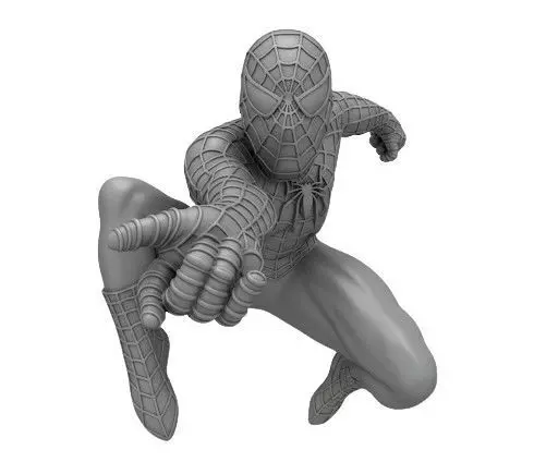 Web Hero Superhero Pendant 3D Model STL OBJ for Hip Hop Jewelry 3D print model