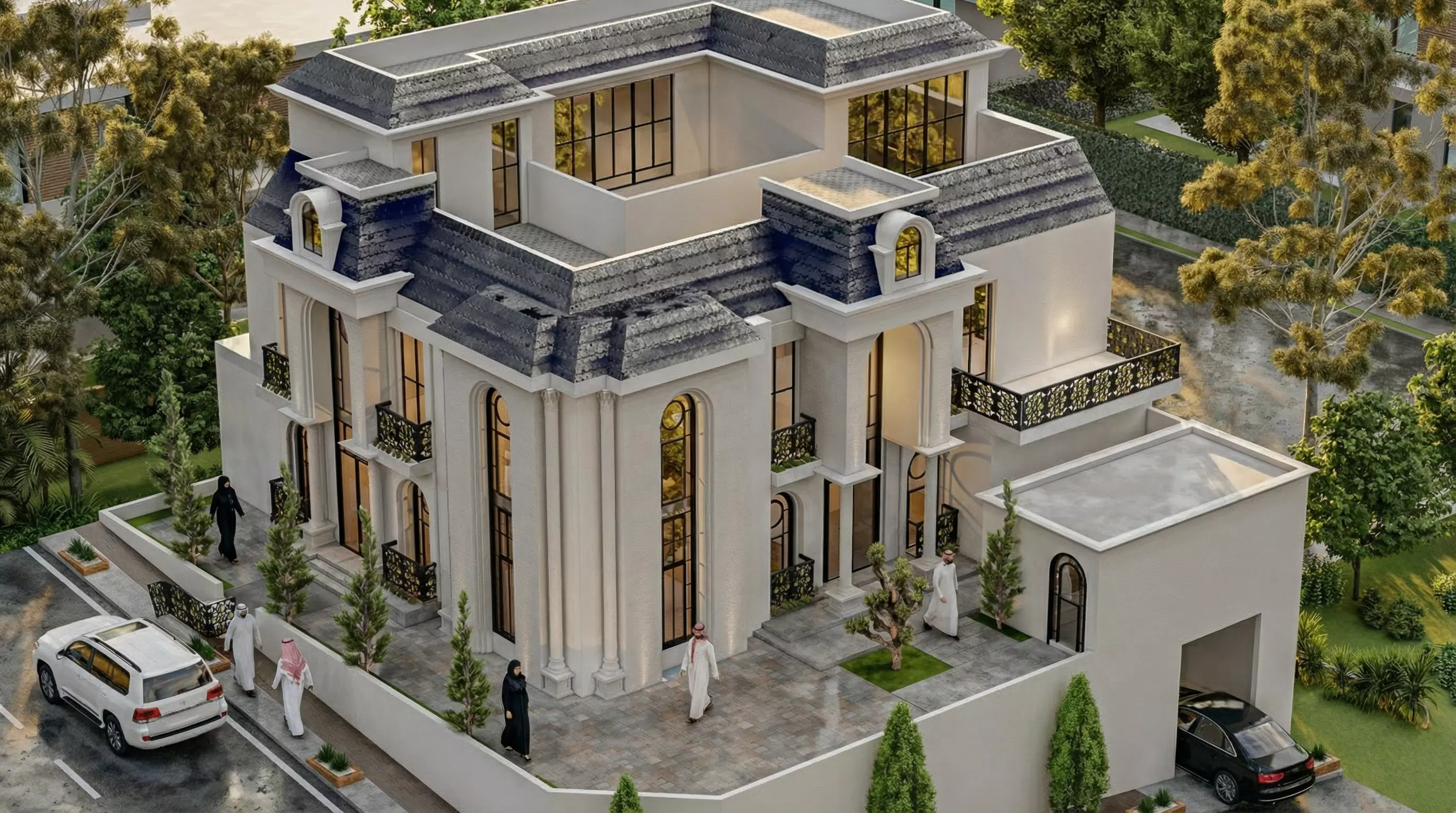 Neo Classical Villa Facade Abha Saudi Arabia ksa 3D model