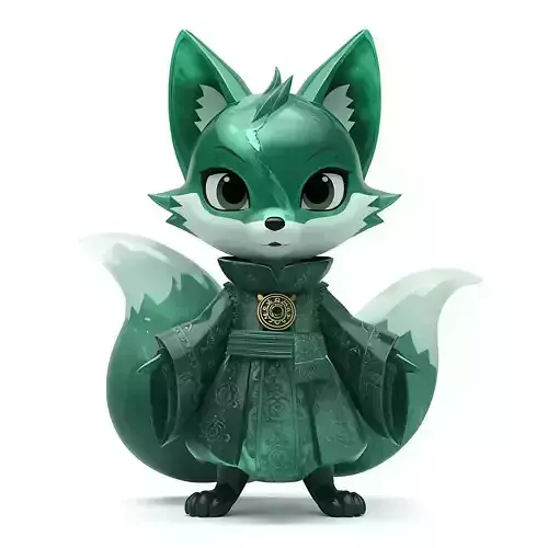 Stylized Jade Fox 3D Character V01