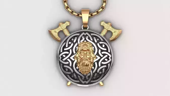 Ethnic Norse Mythology Wolf Coat Berserker Necklace Men STL 9